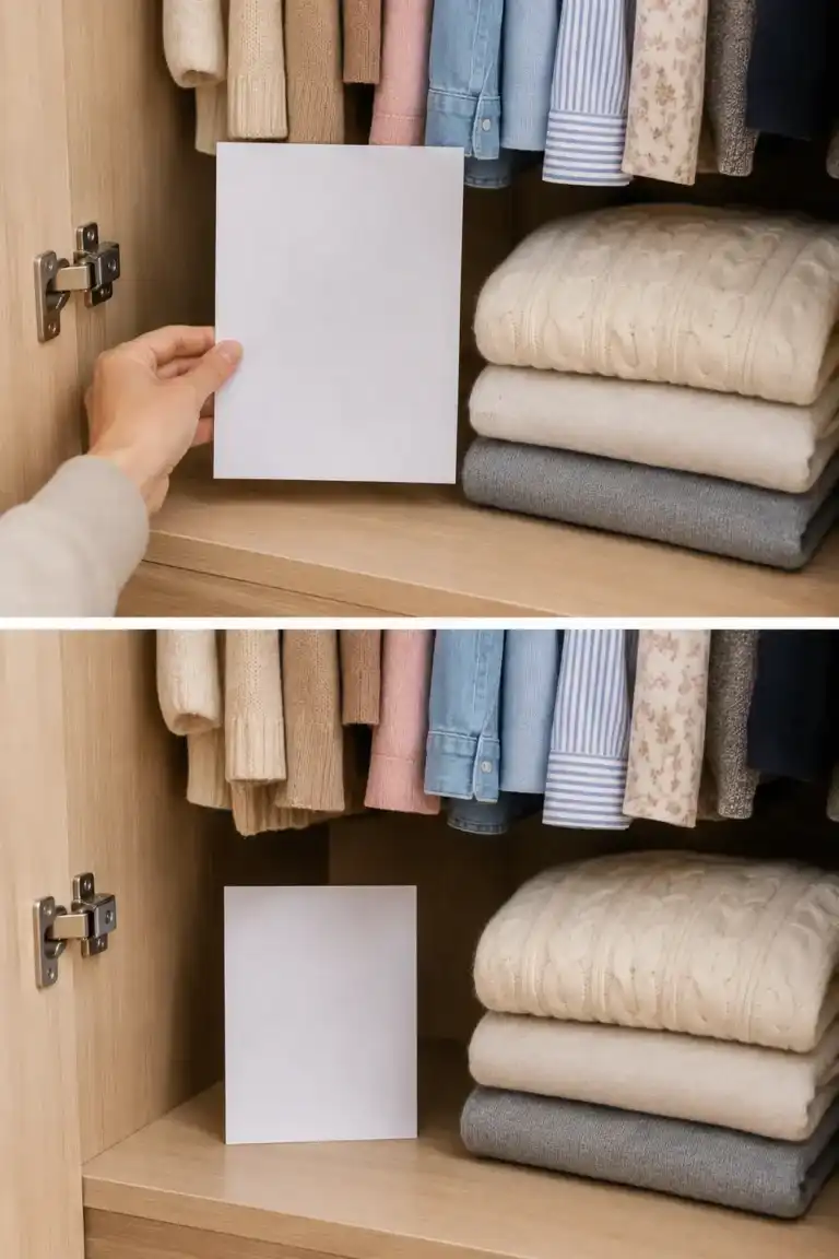 Por qué poner una hoja de papel dentro del armario puede ser una gran idea
