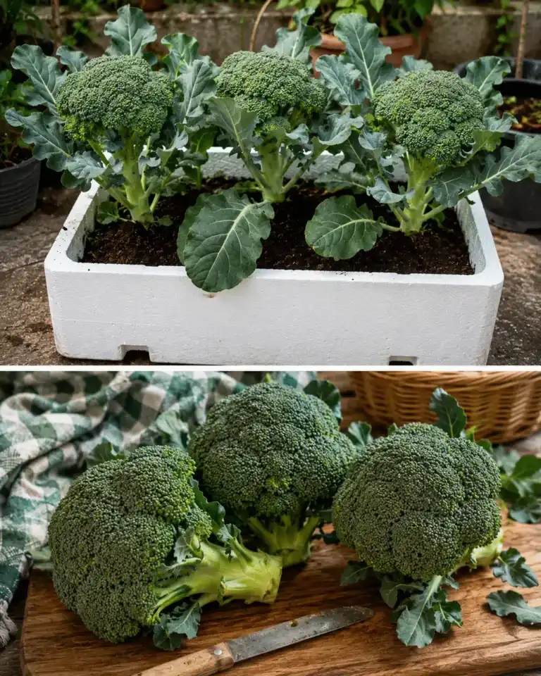 Raíces fuertes y cabezas enormes: cómo cultivar brócoli de premio en cajas de poliestireno